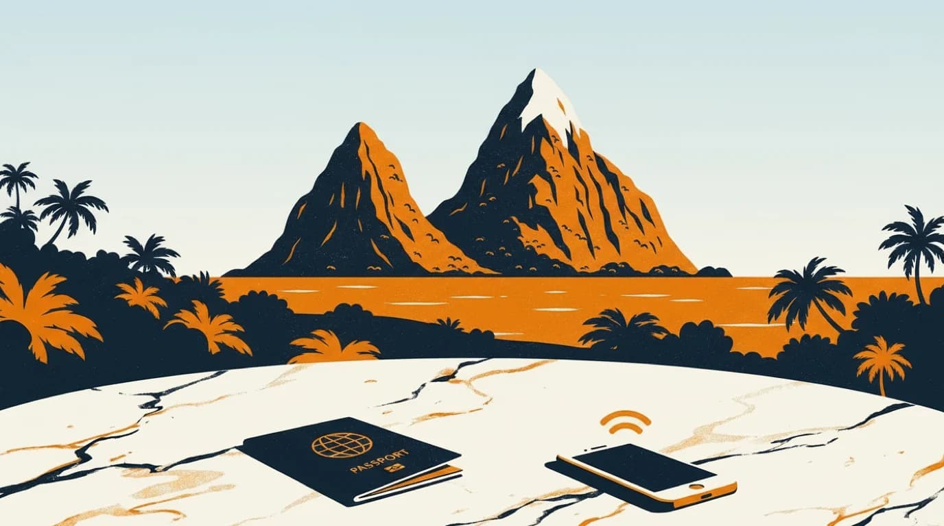 Saint Lucia illüstrasyonu